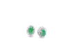 Jadeite 2.95ct D0.26ct Pt900 5.3g Earrings