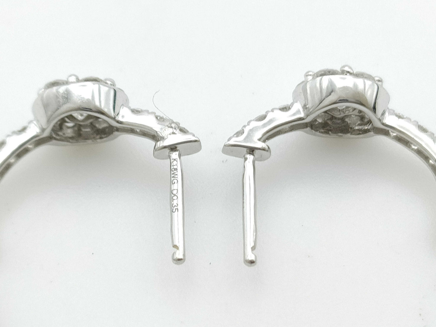 D0.35/0.35ct K18WG 2.6g Earrings