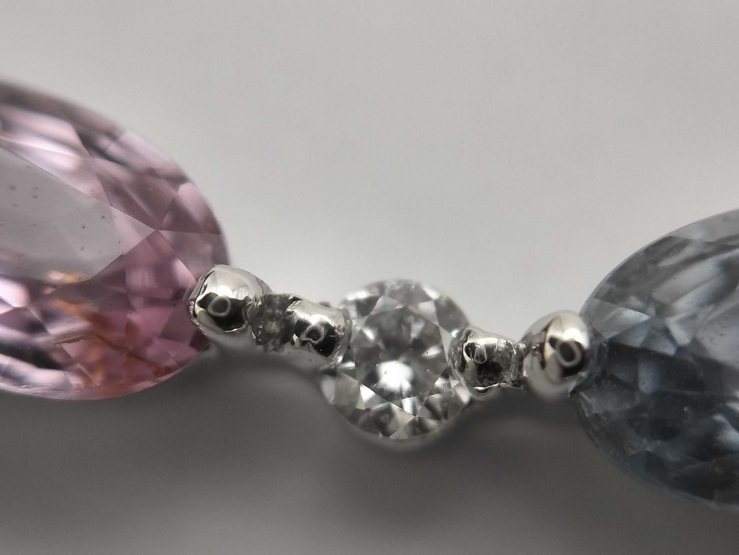 Colored Stone Multi 0.97ct D0.07ct PT900/850 2.0g Necklace