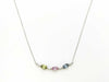 Colored Stone Multi 0.97ct D0.07ct PT900/850 2.0g Necklace