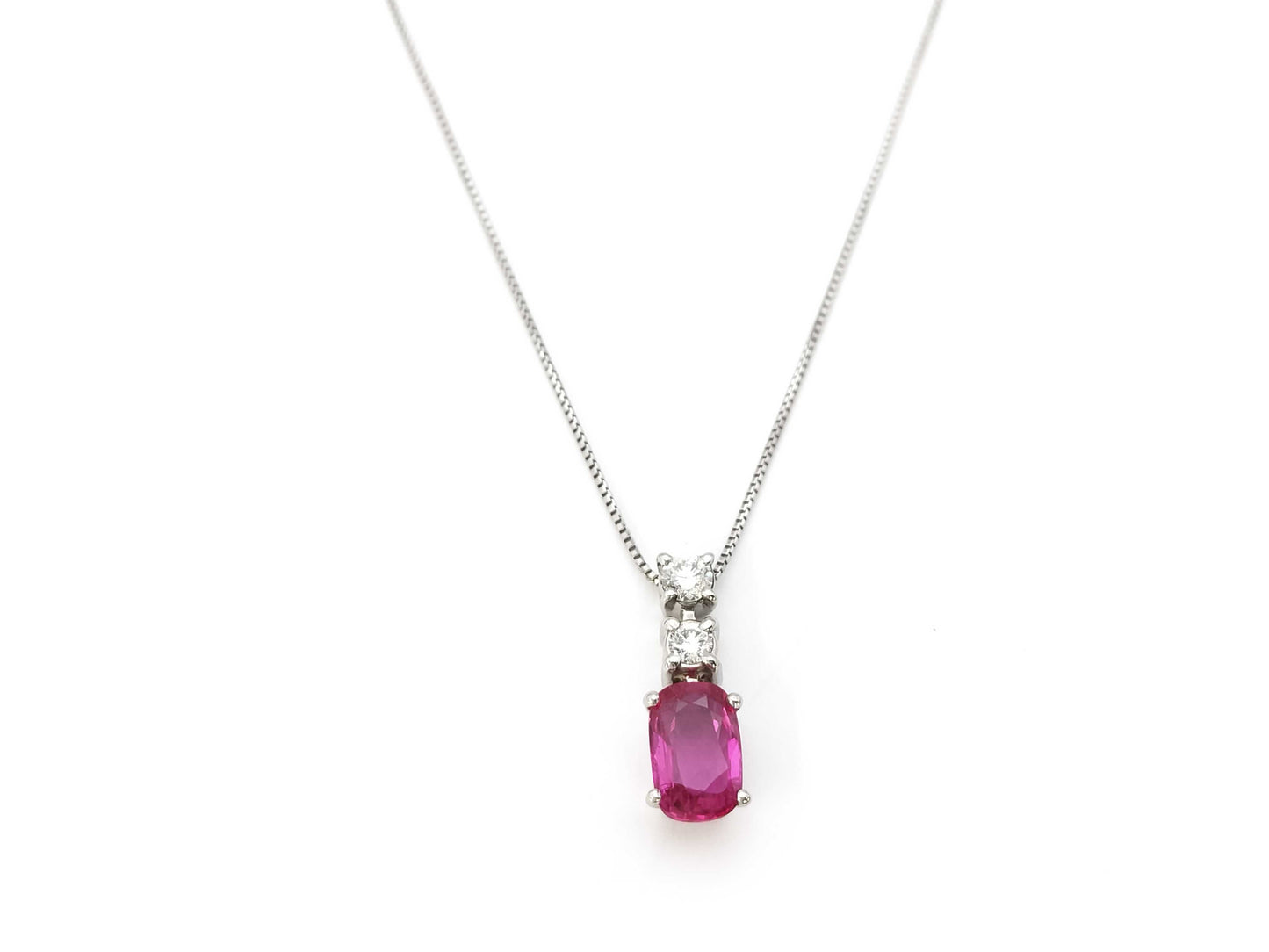 R1.020ct D0.14ct PT900/850 2.8g Necklace