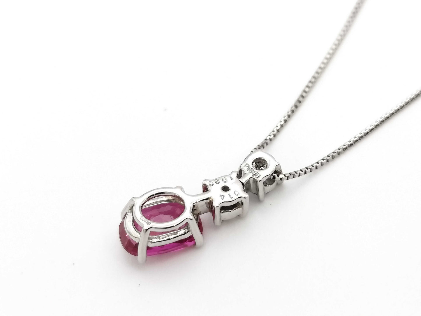 R1.020ct D0.14ct PT900/850 2.8g Necklace