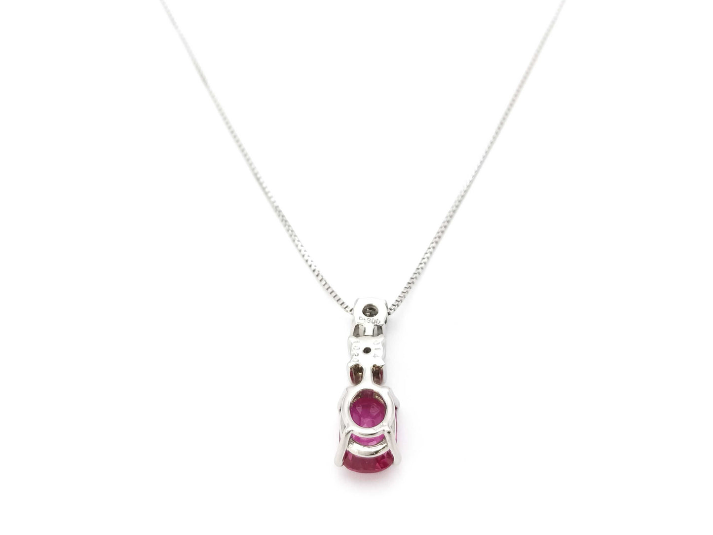 R1.020ct D0.14ct PT900/850 2.8g Necklace
