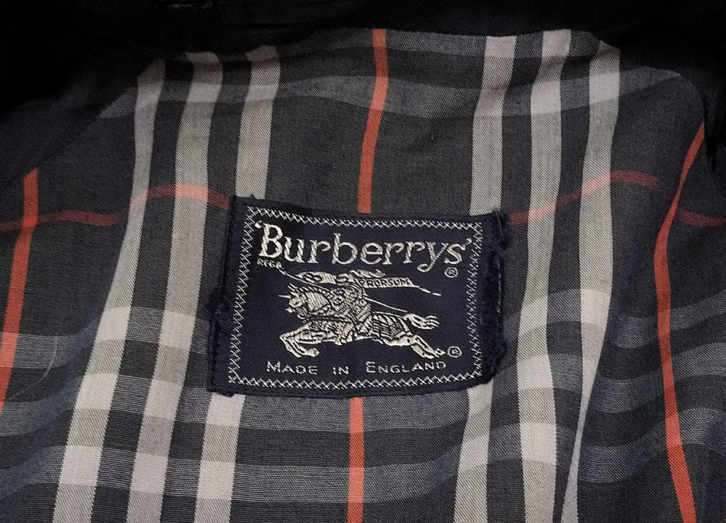 BURBERRY Nova Check Lining Zip-Up Jacket Navy