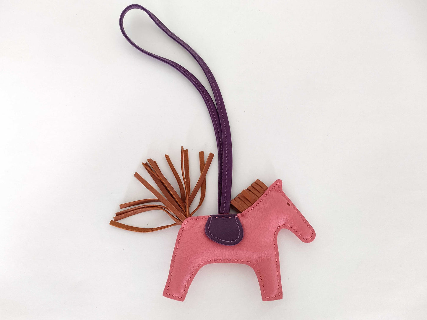 HERMES Rodeo PM Rose Azalee Violet Pain d'Epice Charm
