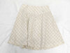 BURBERRY Blue Label London Skirt, Horse Logo Check, Cotton, Beige, FX523-418-40 #38