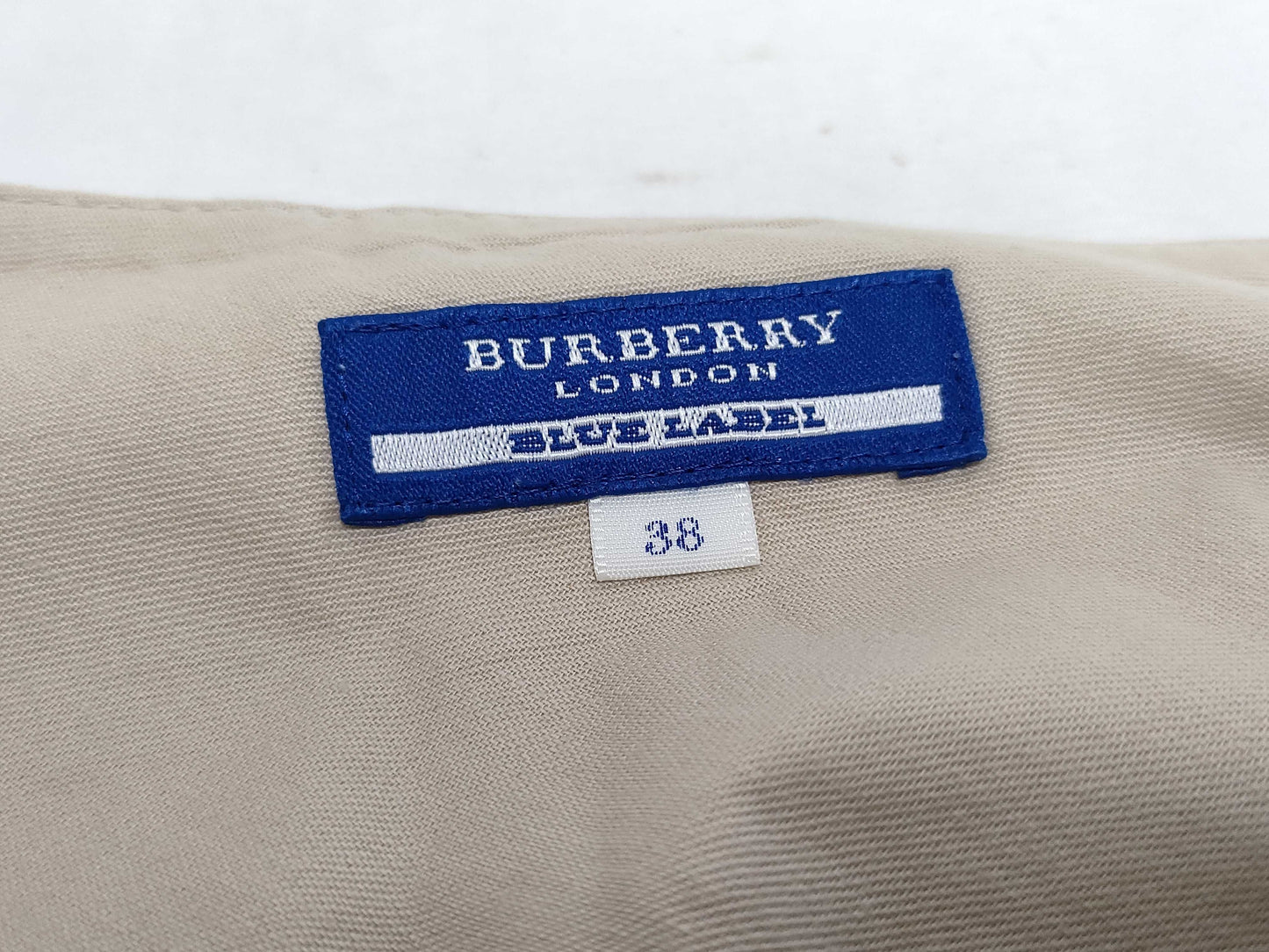 BURBERRY Blue Label London Skirt, Horse Logo Check, Cotton, Beige, FX523-418-40 #38