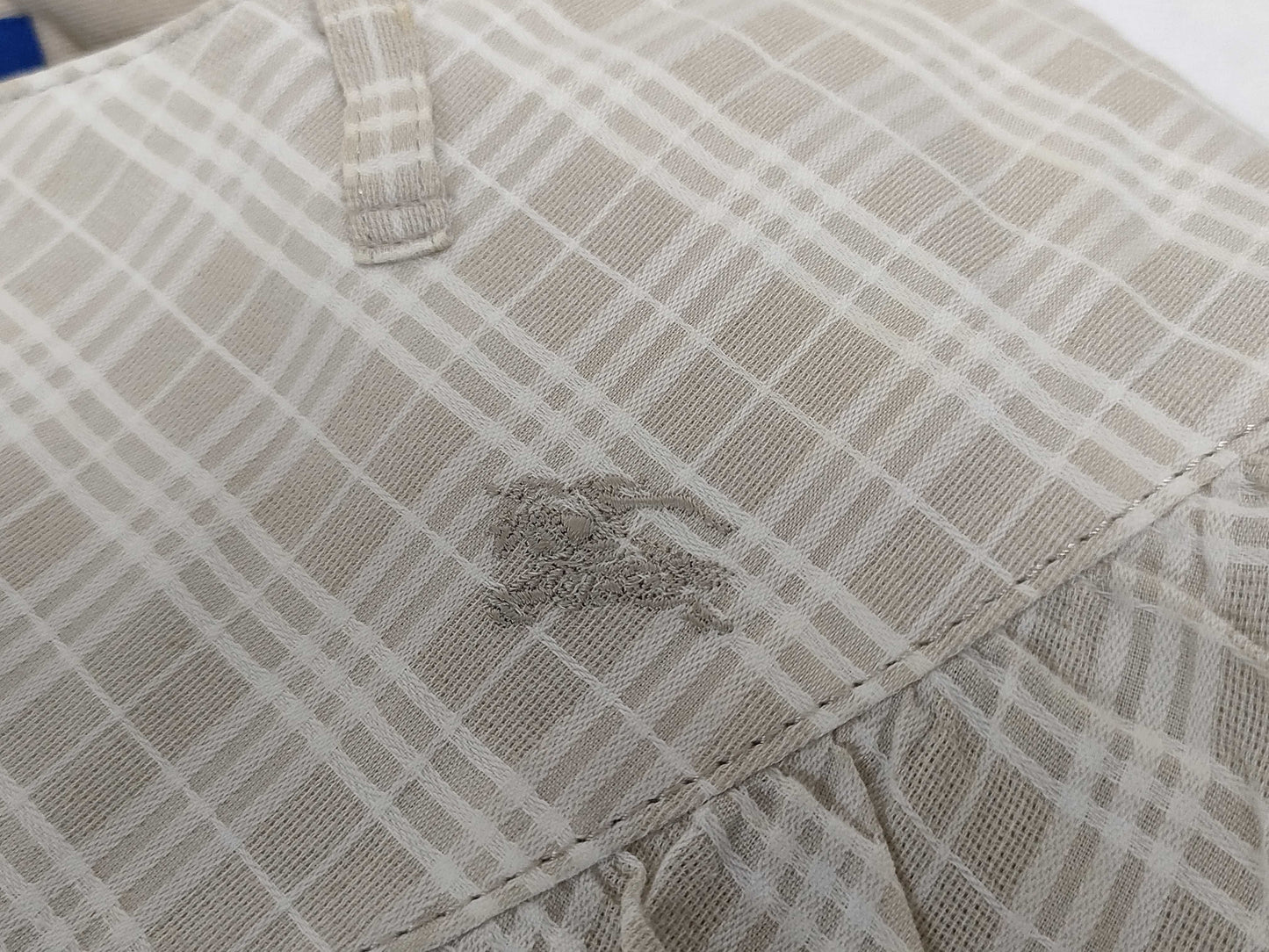 BURBERRY Blue Label London Skirt, Horse Logo Check, Cotton, Beige, FX523-418-40 #38