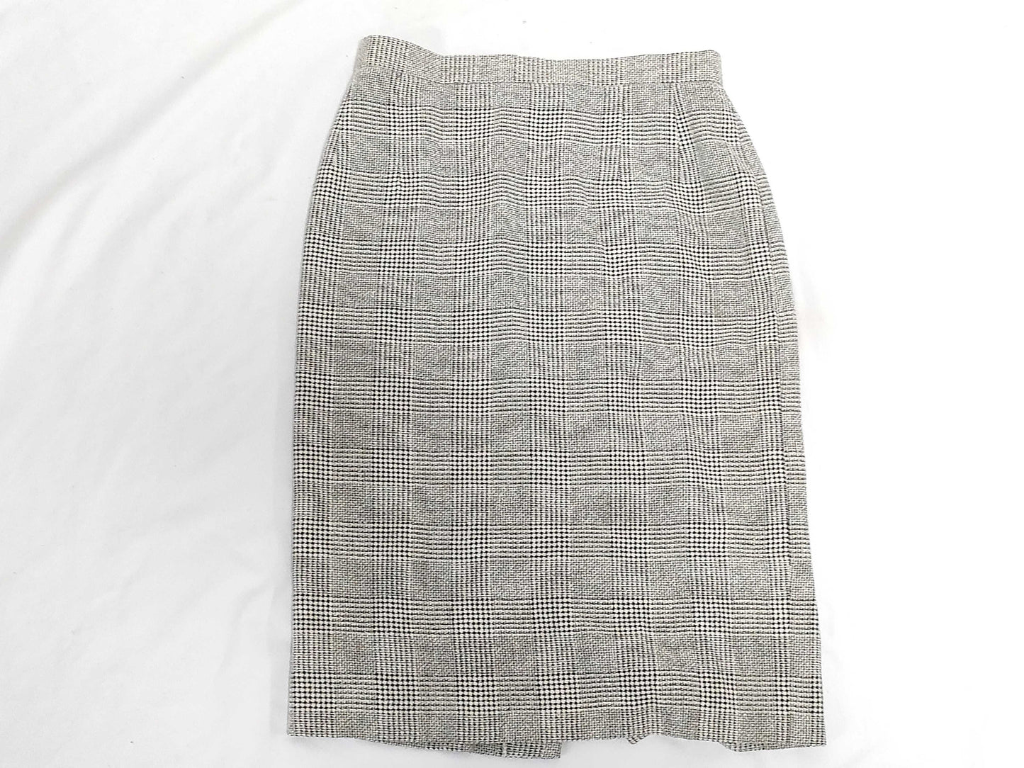 Burberrys Skirt, Check, Silk, Wool, White, Black, FXA95-130 #9 Skirt