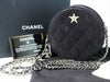 CHANEL Matelasse Chain Shoulder Bag, Rhinestone Suede, Round Star, Silver Hardware, Logo Shoulder Bag