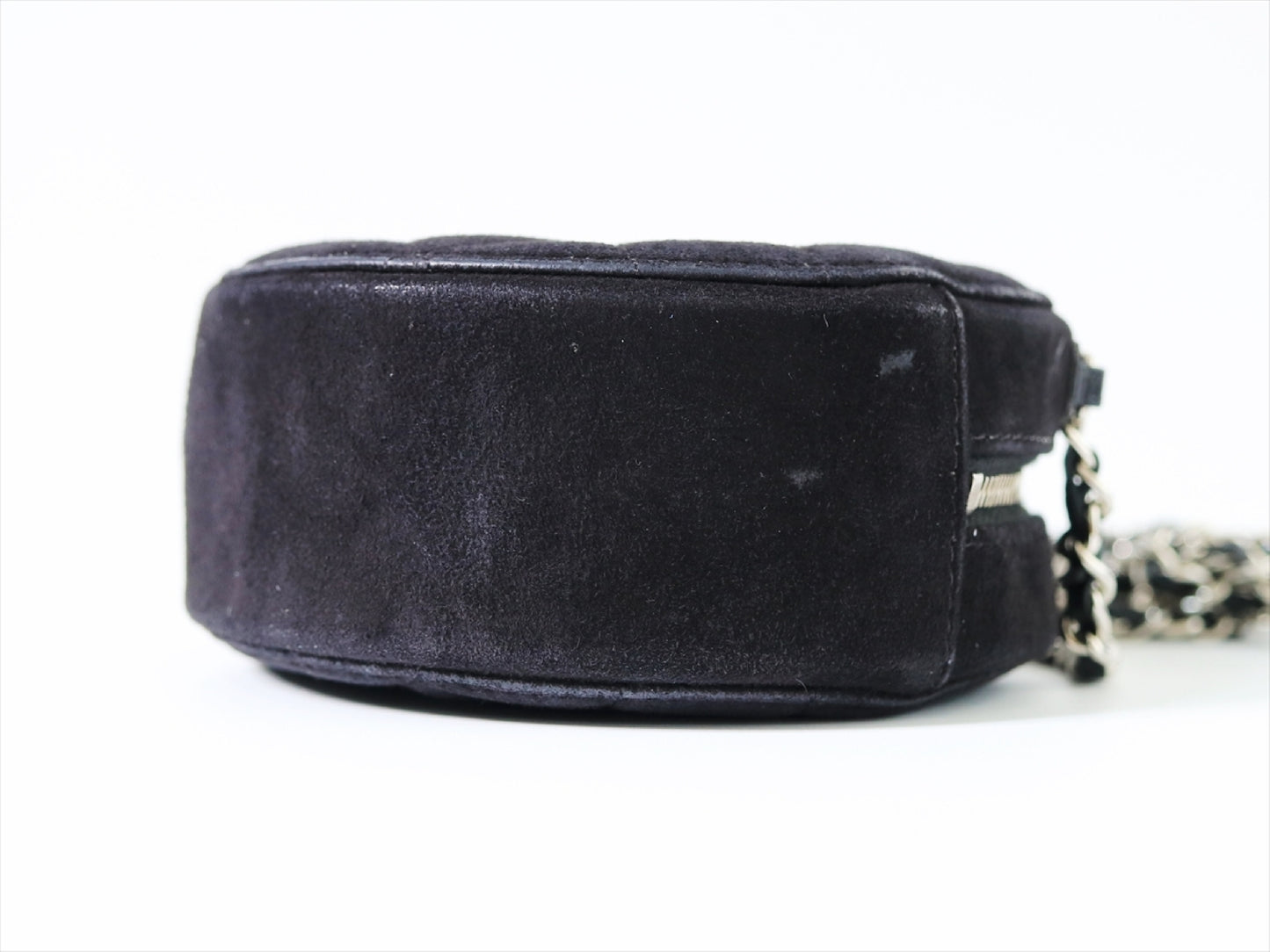 CHANEL Matelasse Chain Shoulder Bag, Rhinestone Suede, Round Star, Silver Hardware, Logo Shoulder Bag