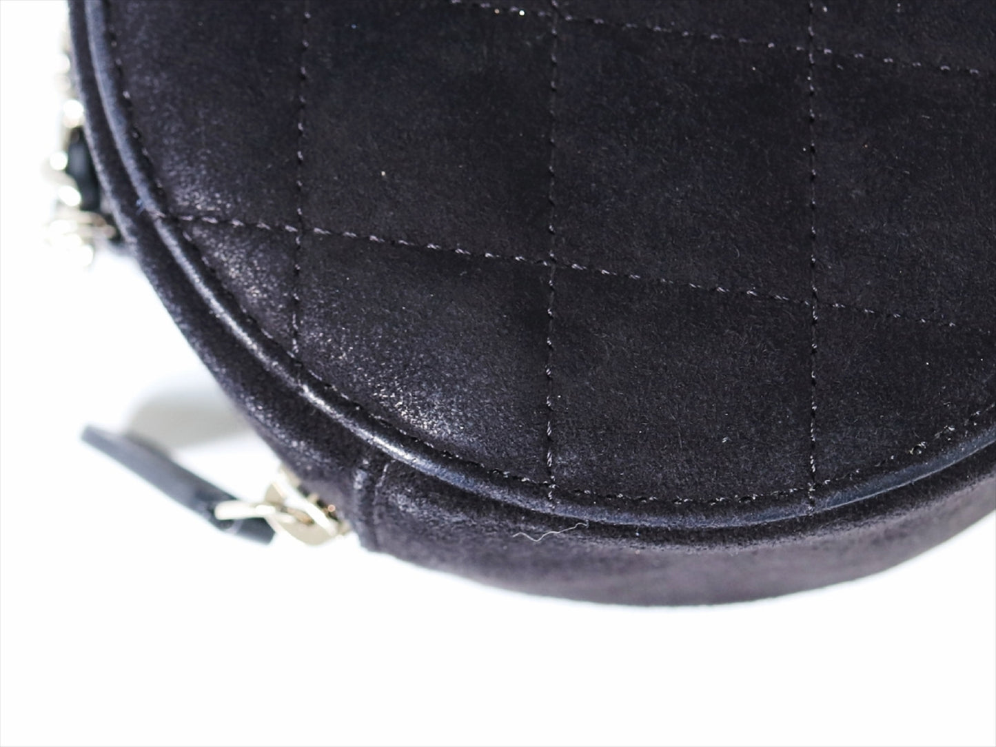 CHANEL Matelasse Chain Shoulder Bag, Rhinestone Suede, Round Star, Silver Hardware, Logo Shoulder Bag