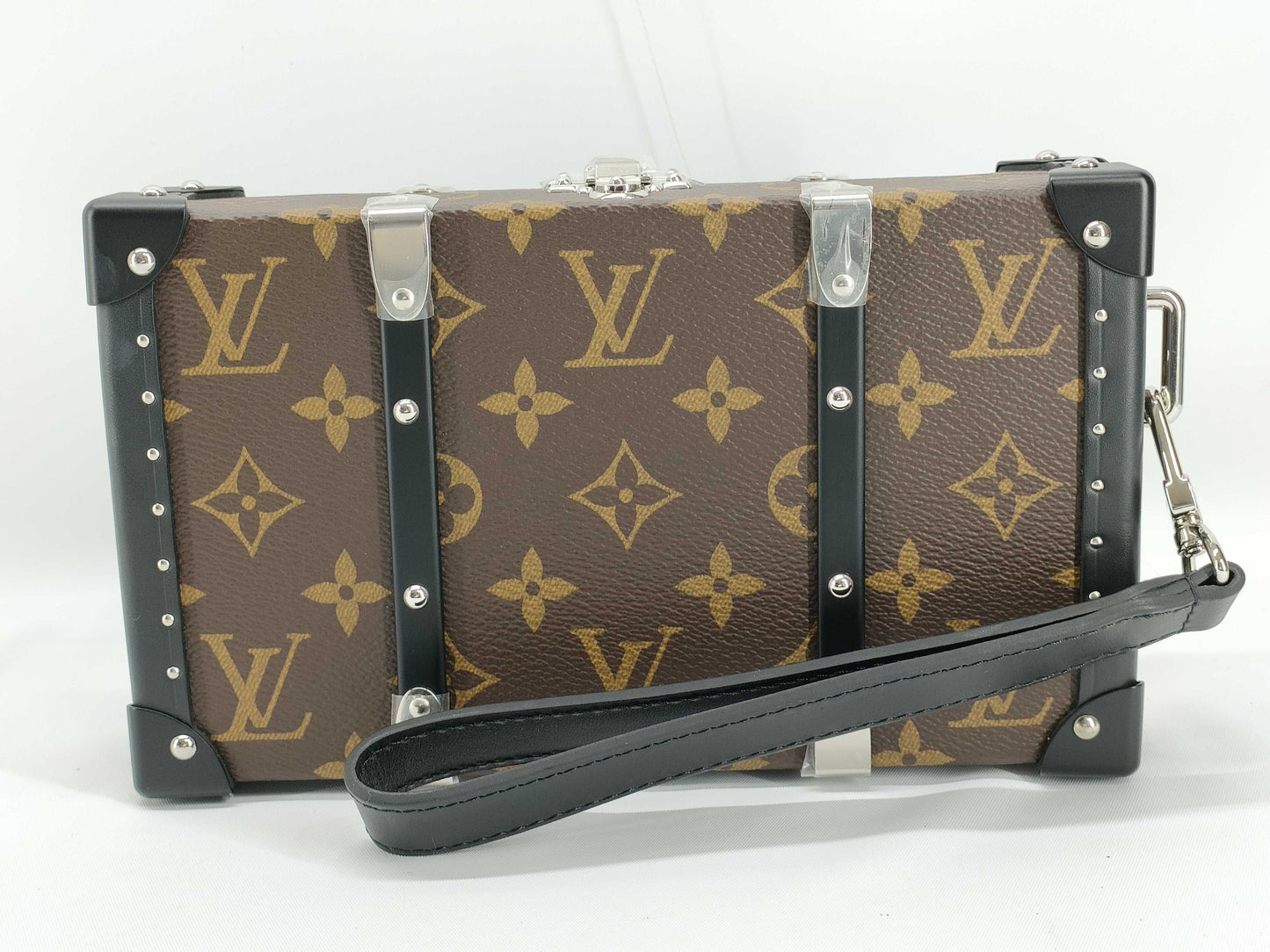 LOUIS VUITTON Monogram Macassar Wallet Trunk M20250 RFID Enabled Clutch Bag