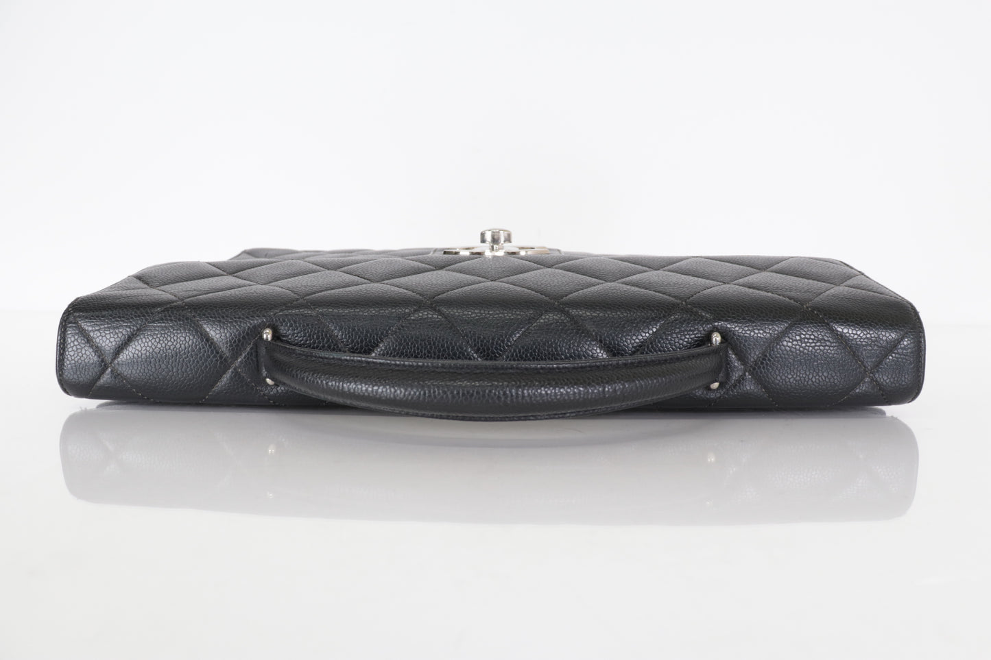 CHANEL Caviar Matelasse Business Bag, Silver Hardware, No. 5 Series