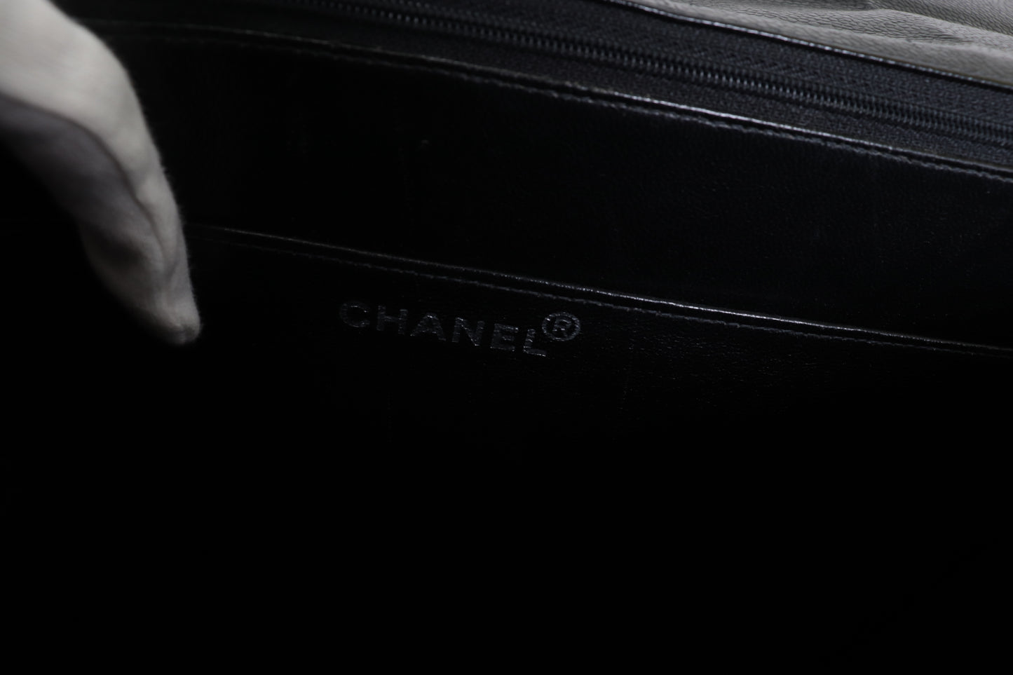 CHANEL Caviar Matelasse Business Bag, Silver Hardware, No. 5 Series