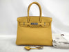 HERMES Birkin 30 Togo Jaune Ambre D engraved handbag