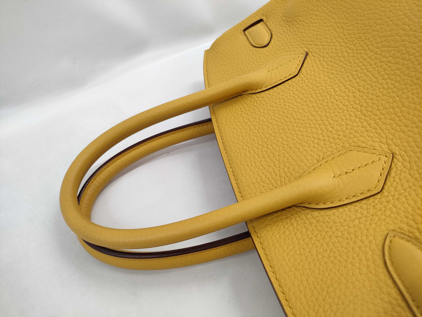 HERMES Birkin 30 Togo Jaune Ambre D engraved handbag