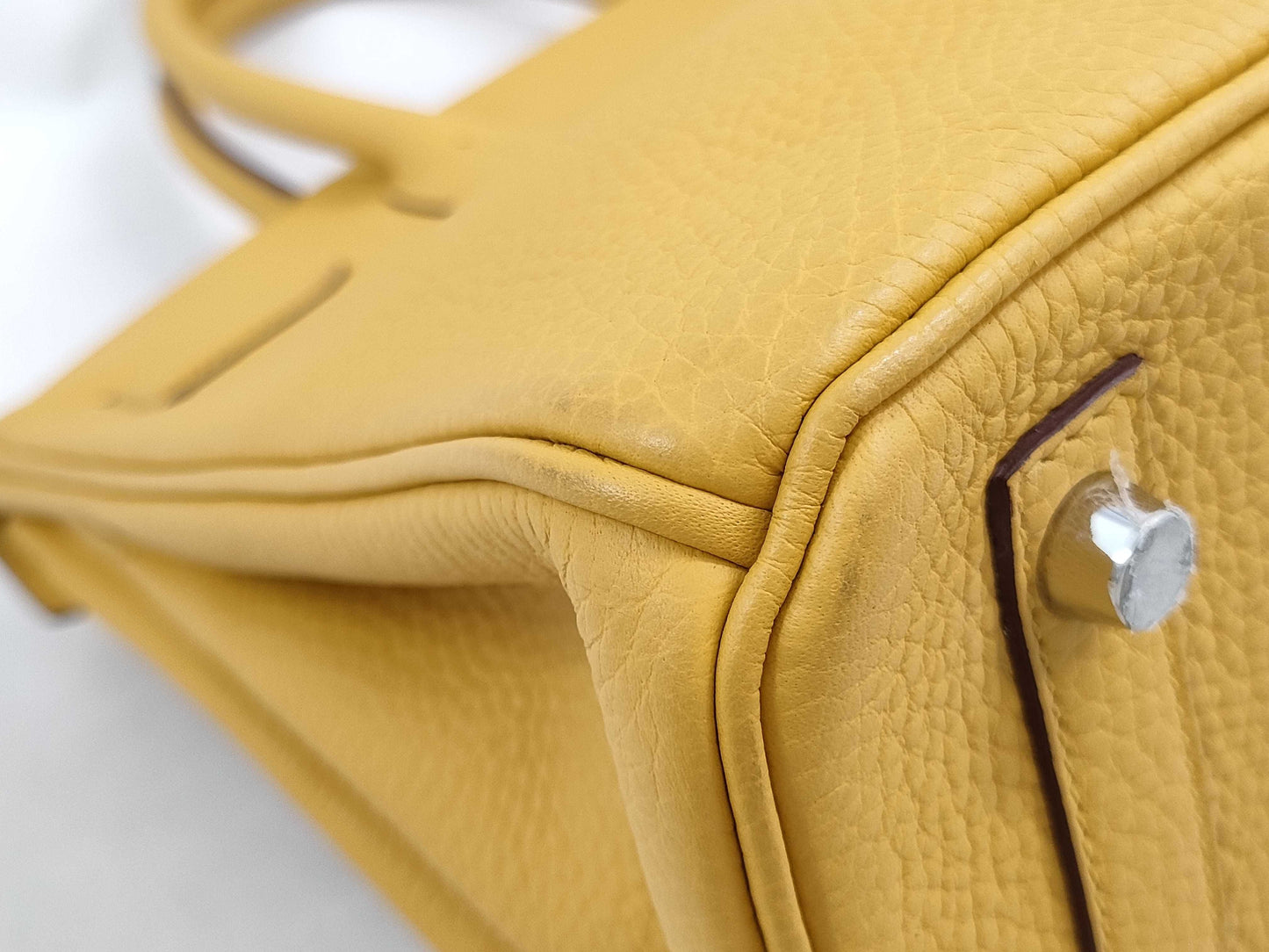 HERMES Birkin 30 Togo Jaune Ambre D engraved handbag
