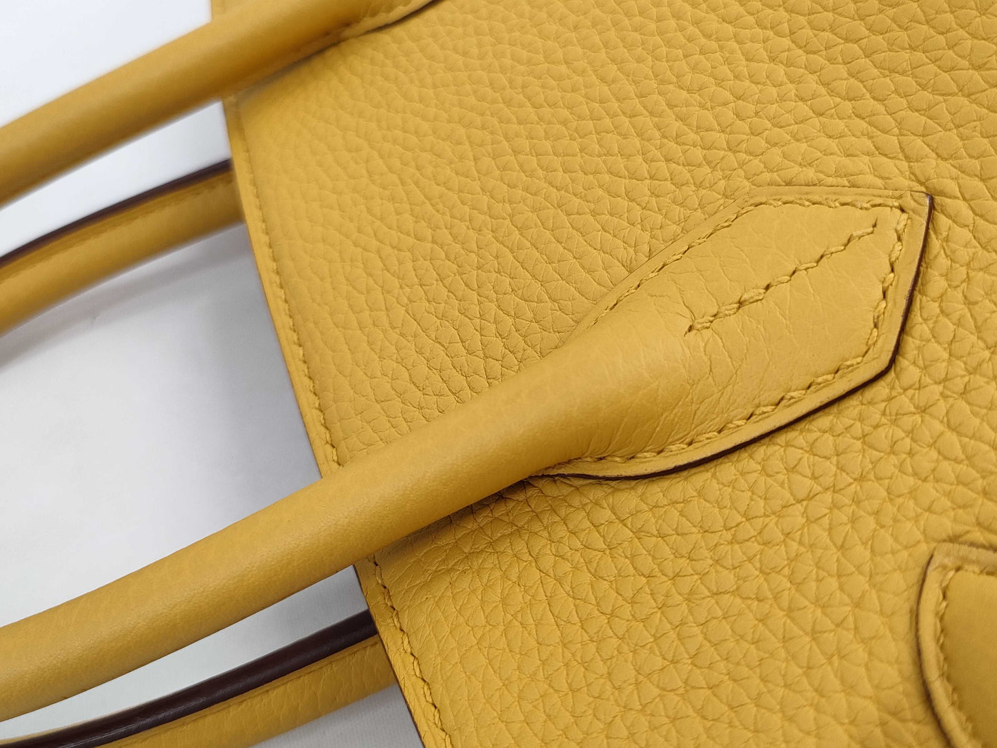HERMES Birkin 30 Togo Jaune Ambre D engraved handbag