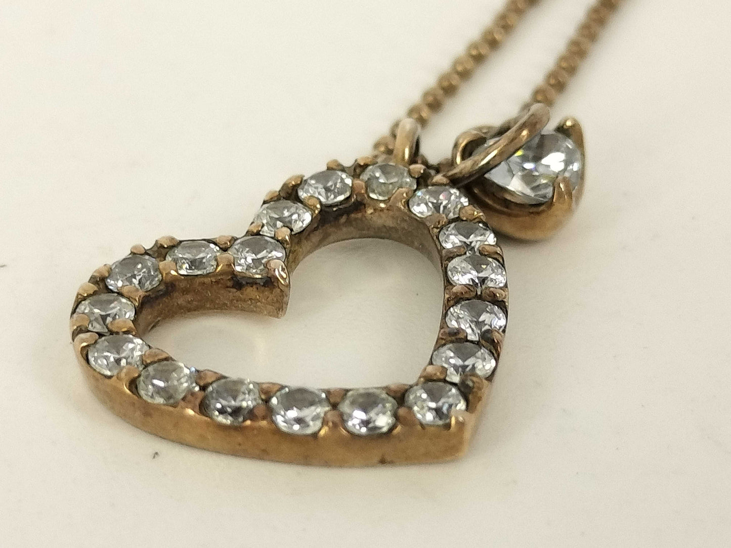 4℃ SV925 Rhinestone Heart Necklace
