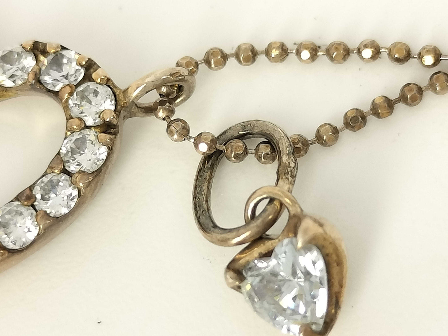 4℃ SV925 Rhinestone Heart Necklace