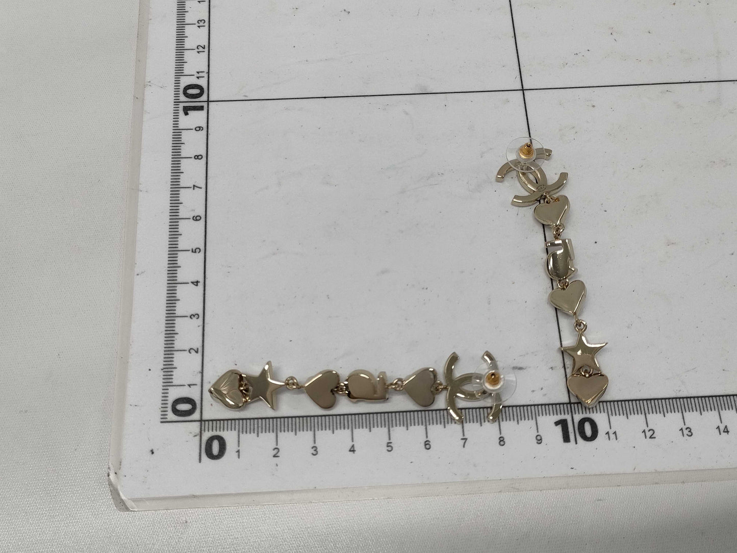CHANEL No.5 Rhinestone Necklace B19B Earrings