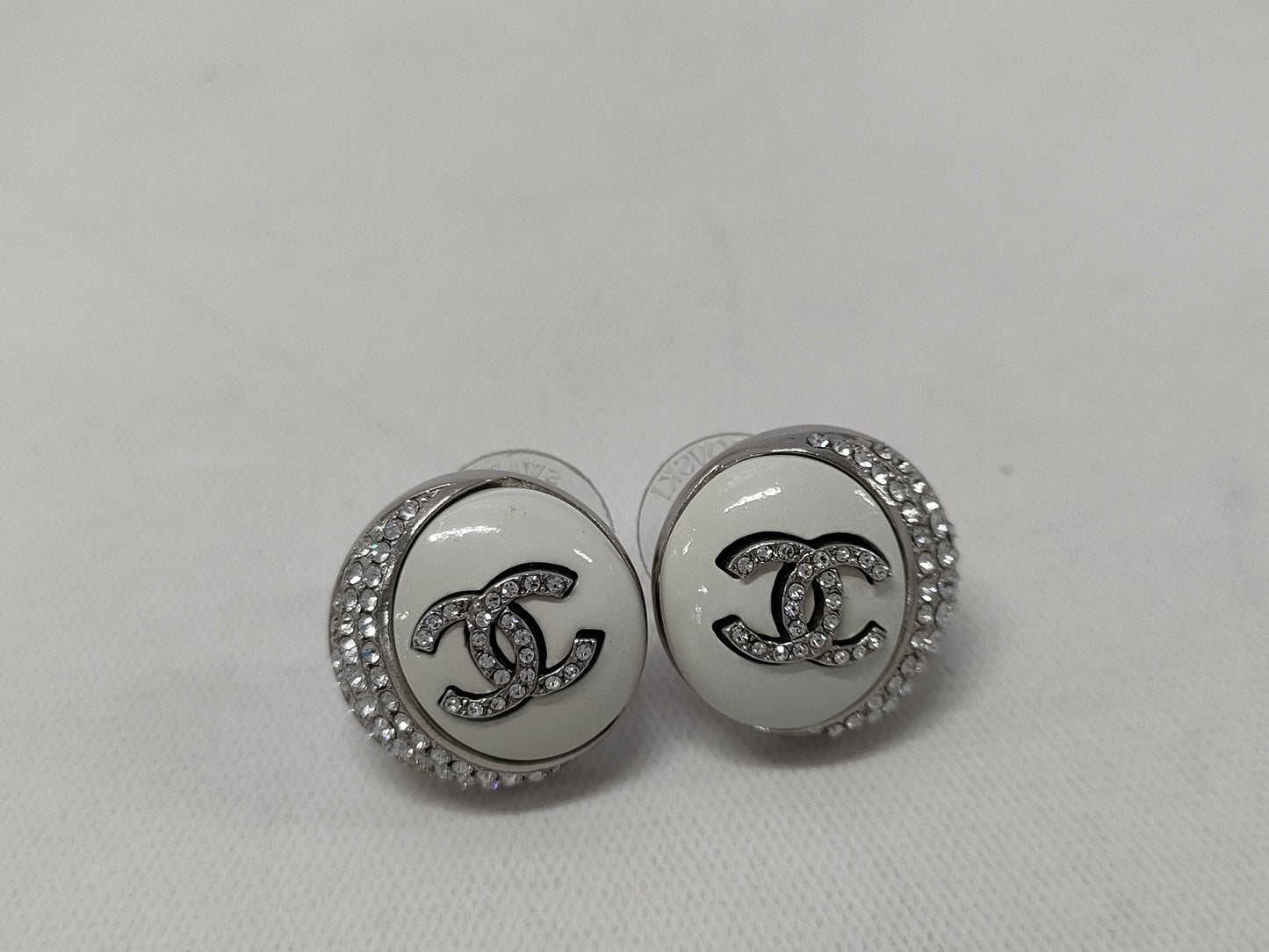 CHANEL Coco Mark Rhinestone Earrings C22C