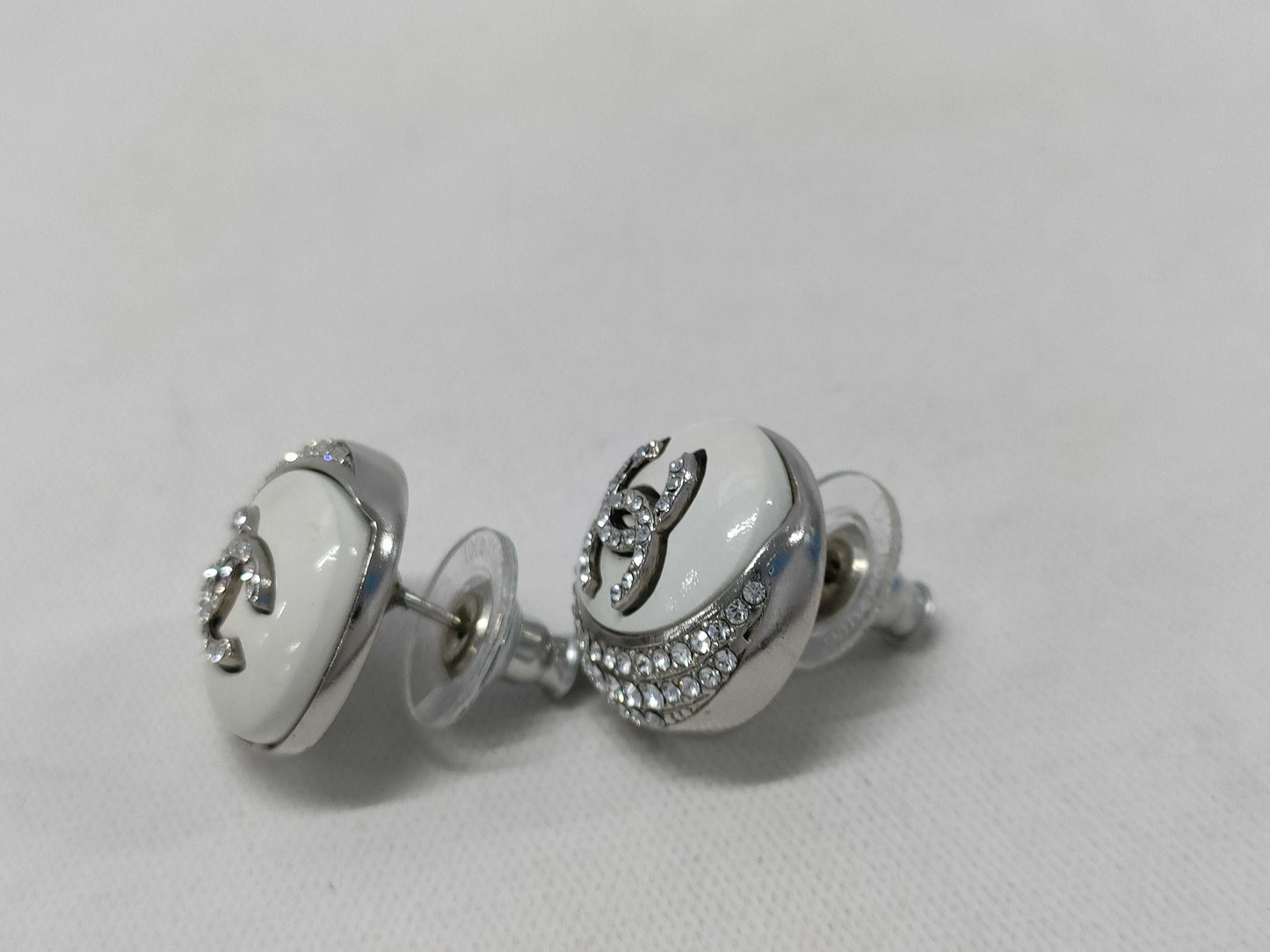 CHANEL Coco Mark Rhinestone Earrings C22C