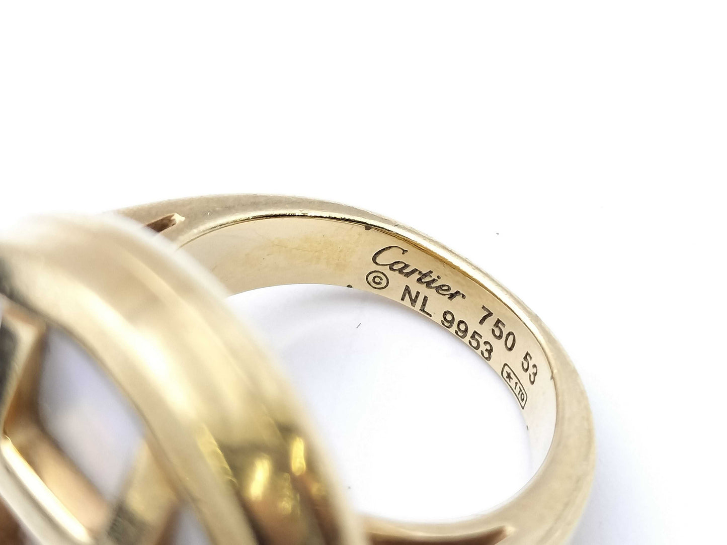 Cartier Pasha Grit Shell #53 Yellow Gold 750 26.0g Ring