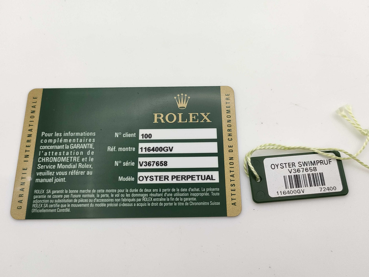 ROLEX 116400GV V367658 Black Dial Men's Watch