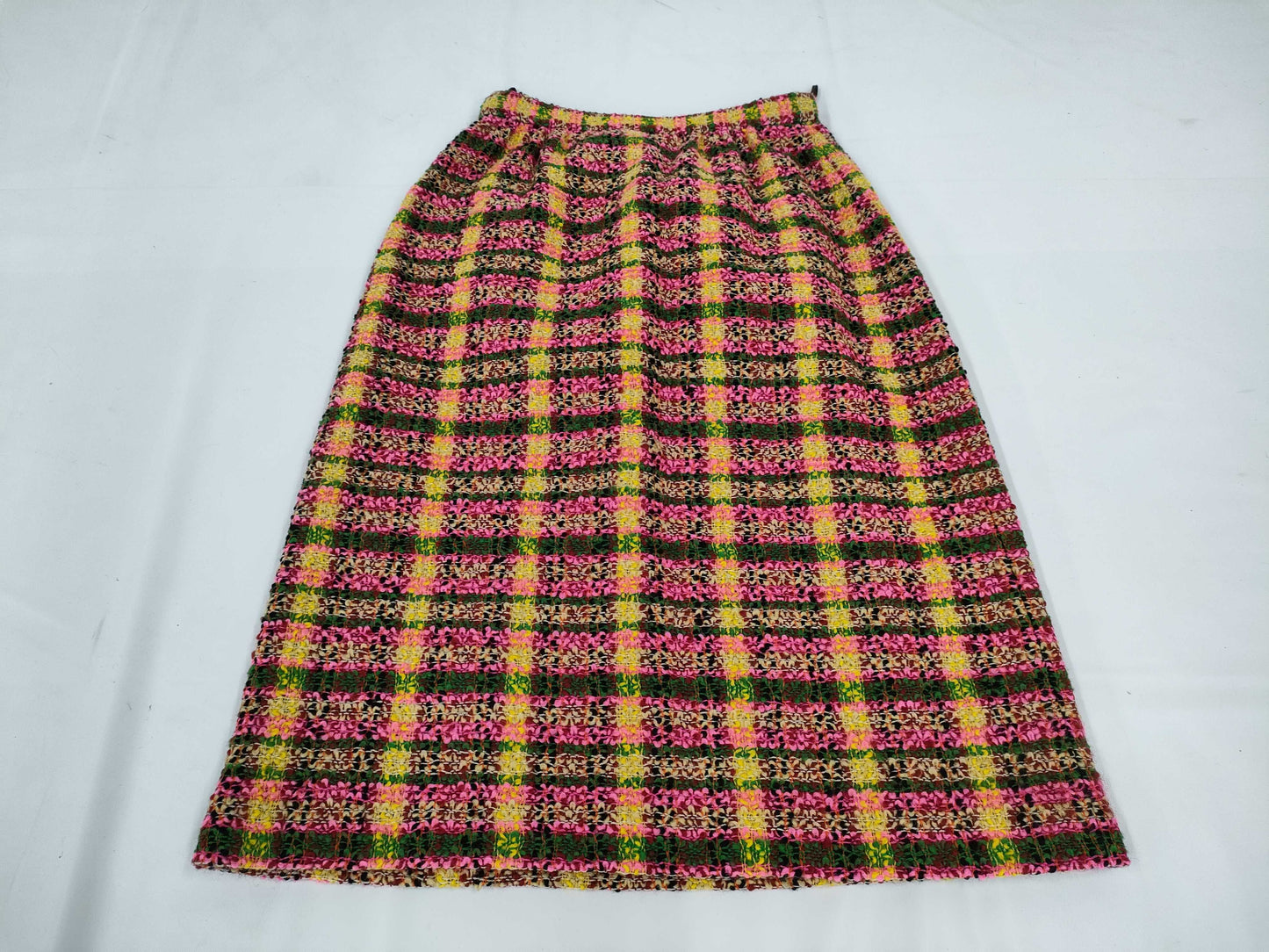 GUCCI Tweed Skirt with Lion Buttons, Size 38