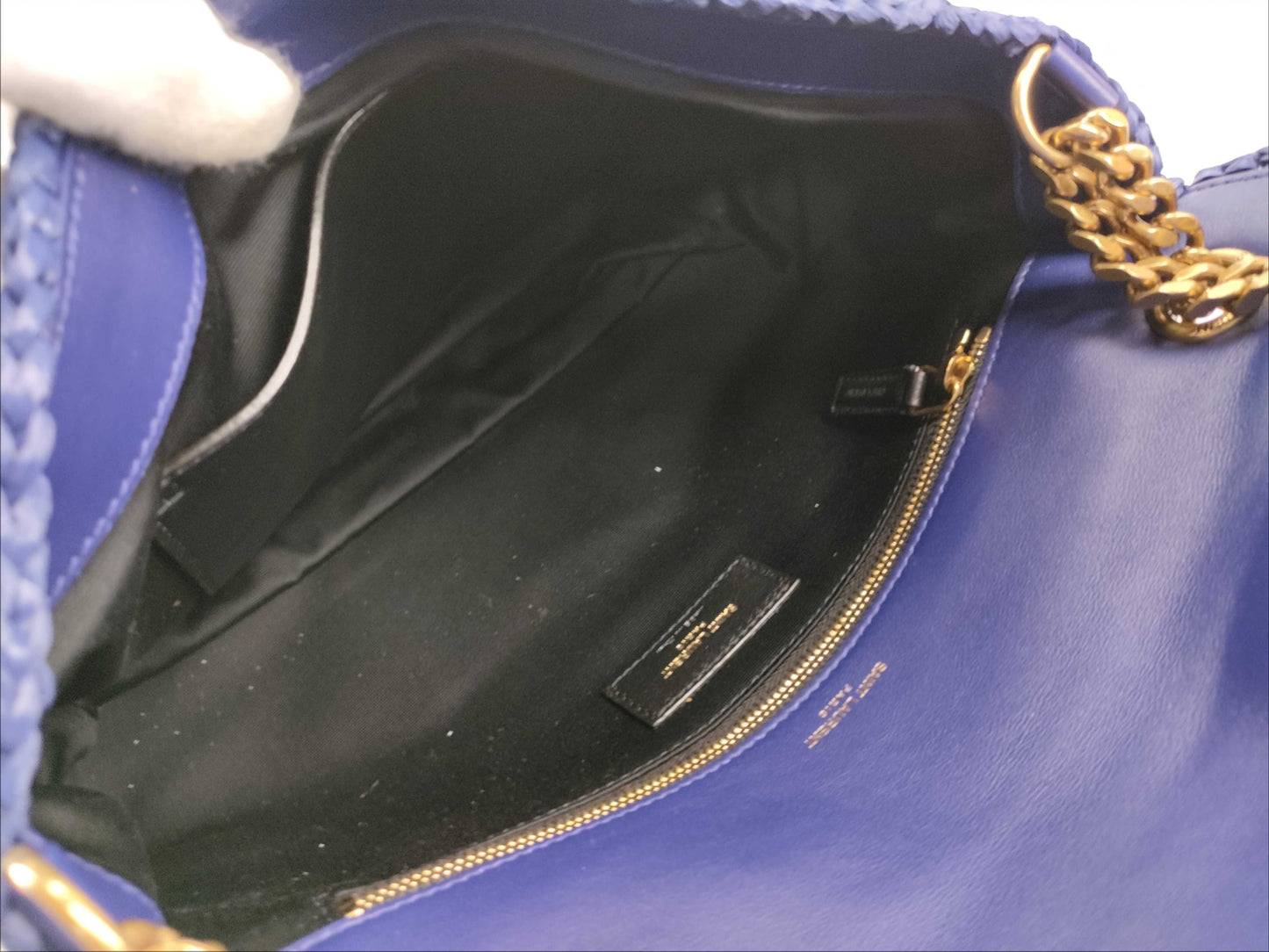 Yves Saint Laurent Unused Niki Chain Shoulder Bag in Raffia