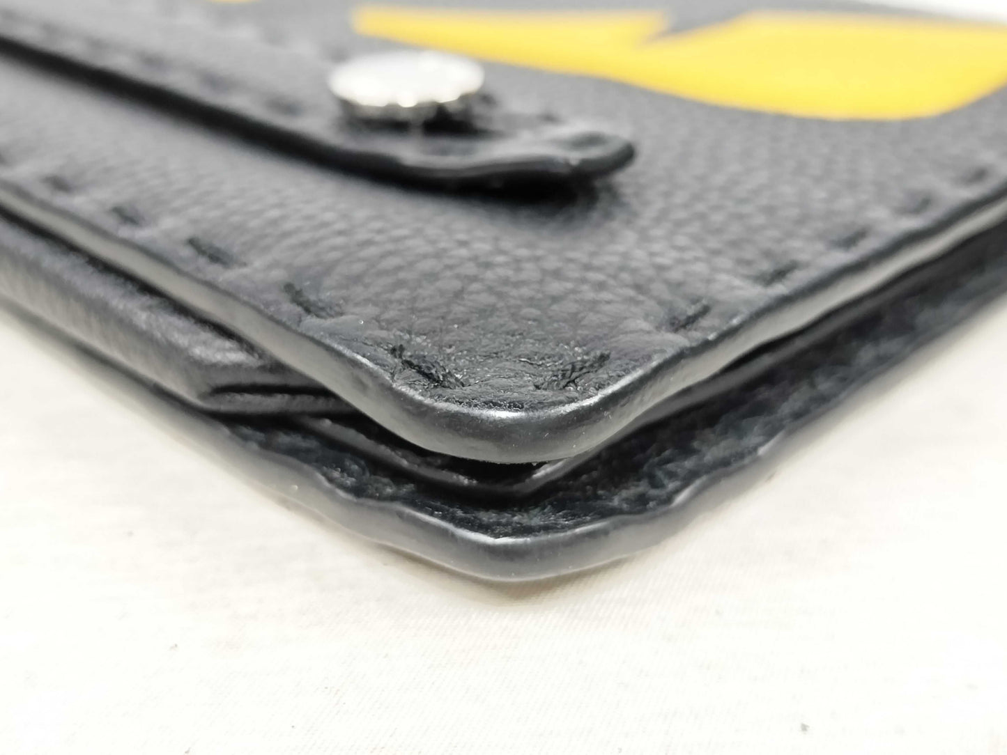 FENDI Monster Bag Bugs Clutch Bag Black with Yellow Eyes