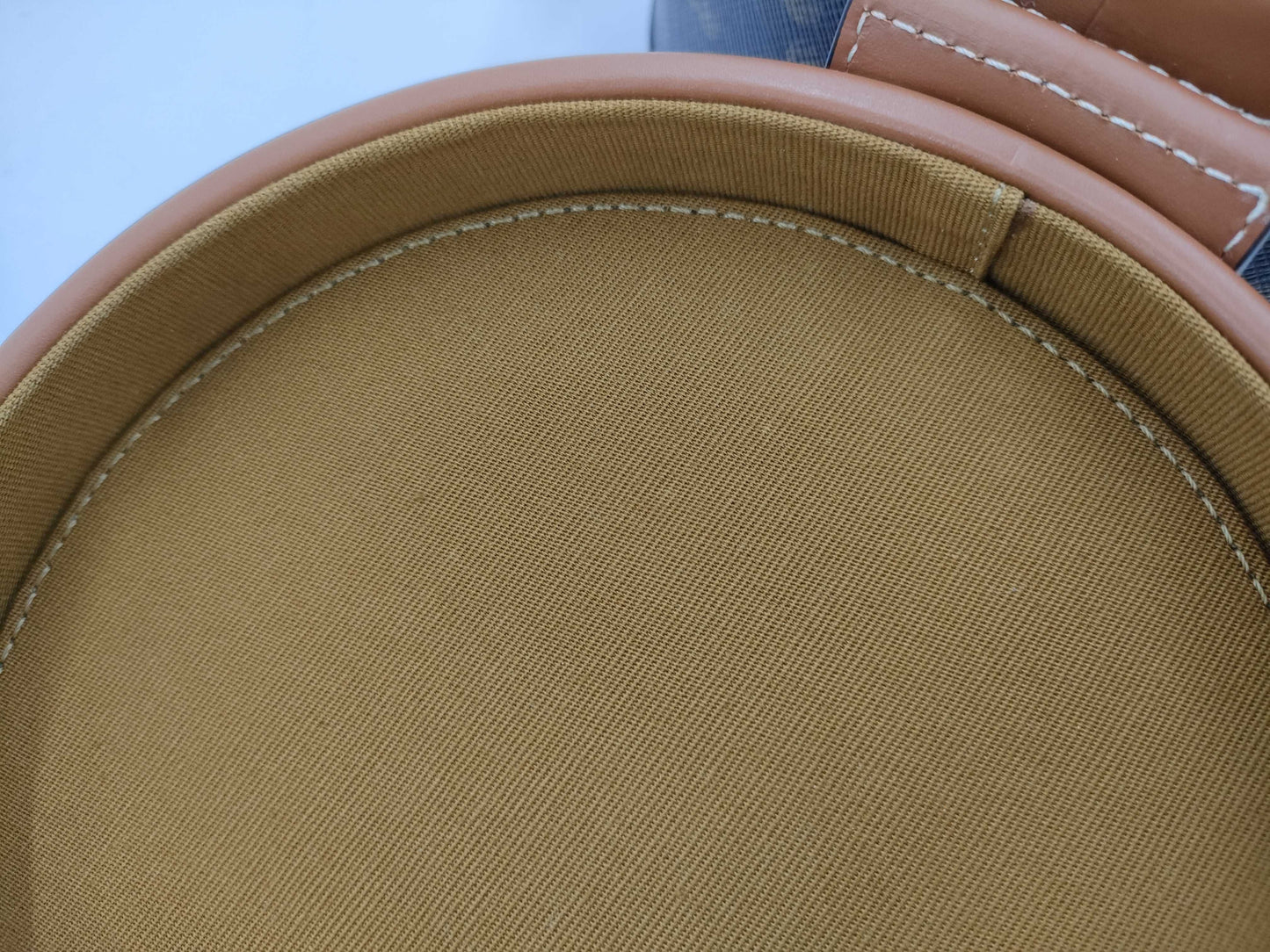 CELINE Triomphe Tambour Vanity PVC/Leather Vanity Bag with Gold Hardware