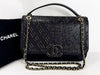 CHANEL Black Chevron Coco Lock Shoulder Bag, W25cm, Approx. 24 Series, Gold Hardware, Dust Bag and Sticker Included, 24718863