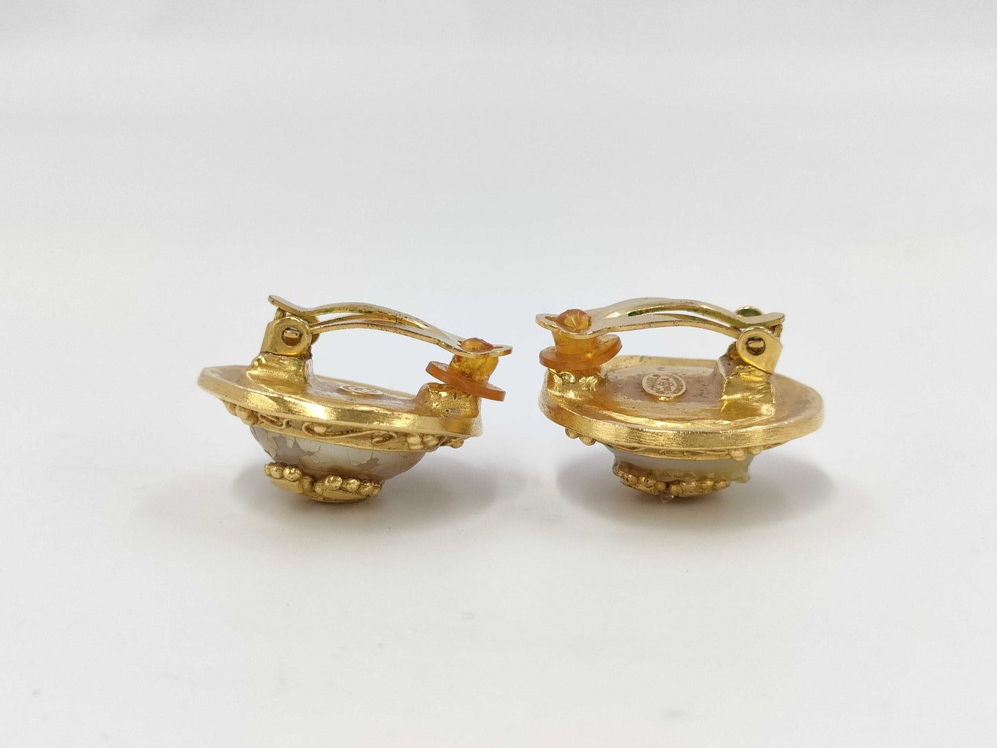 CHANEL 96A Coco Mark Pearl Earrings