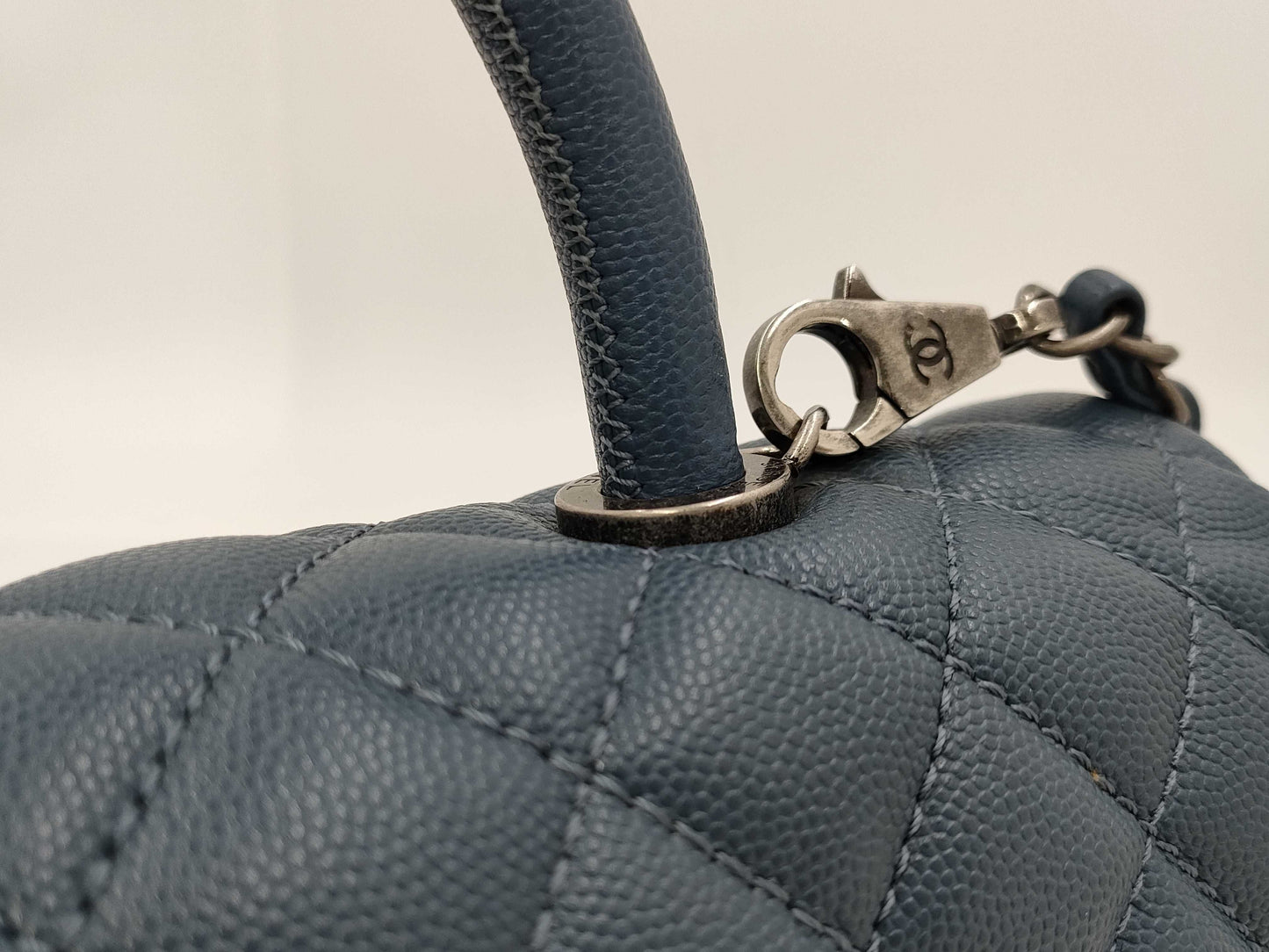 CHANEL Matelasse 2-way Chain Shoulder Bag with Caviar Skin