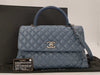 CHANEL Matelasse 2-way Chain Shoulder Bag with Caviar Skin