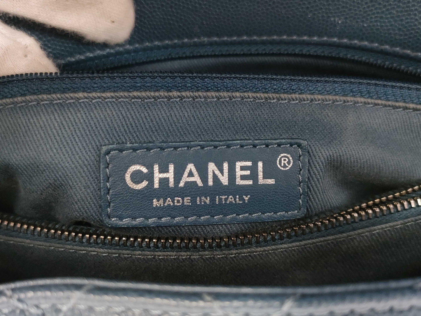 CHANEL Matelasse 2-way Chain Shoulder Bag with Caviar Skin
