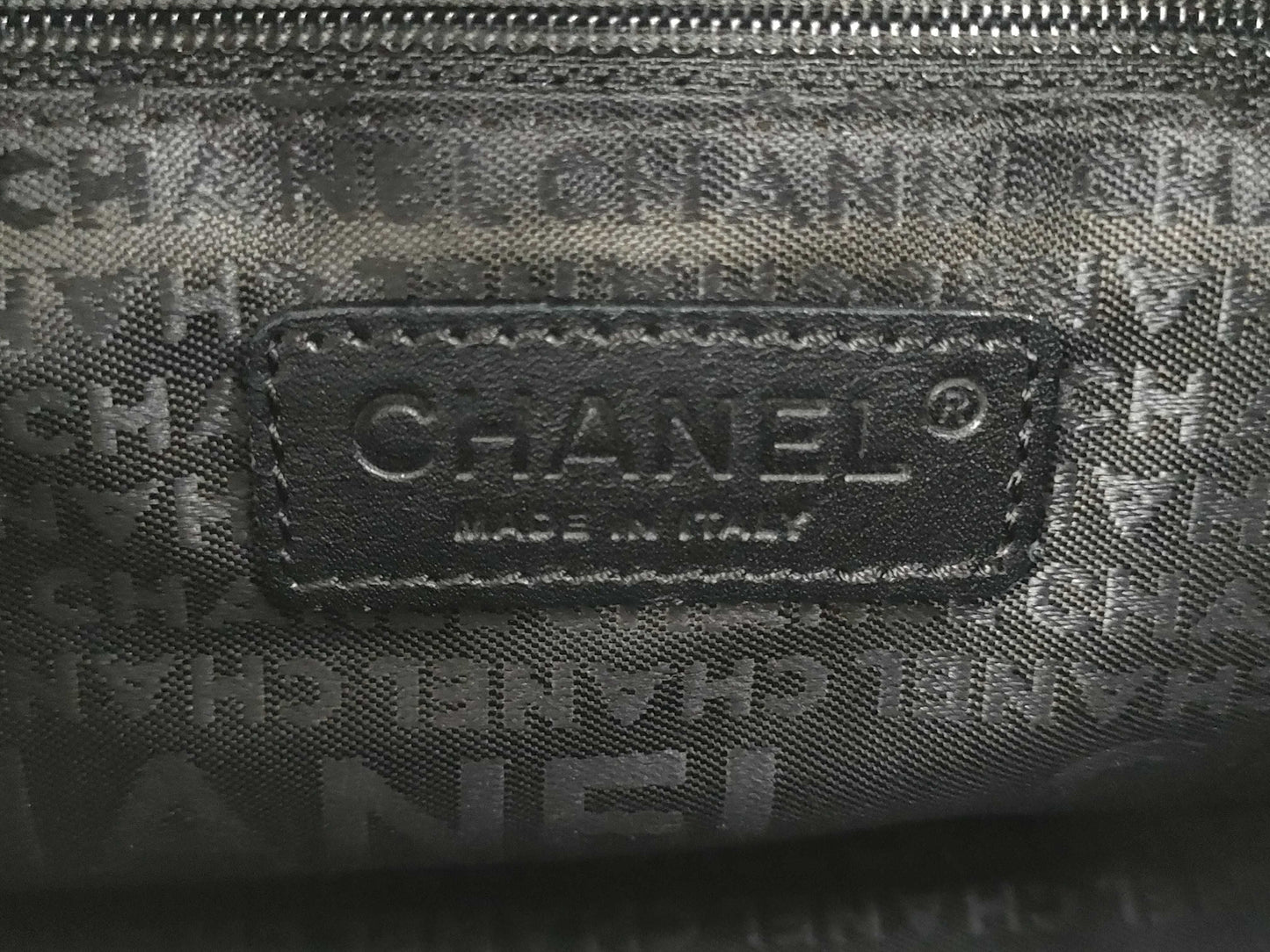 CHANEL Chocolate Bar Handbag Caviar Skin Handbag