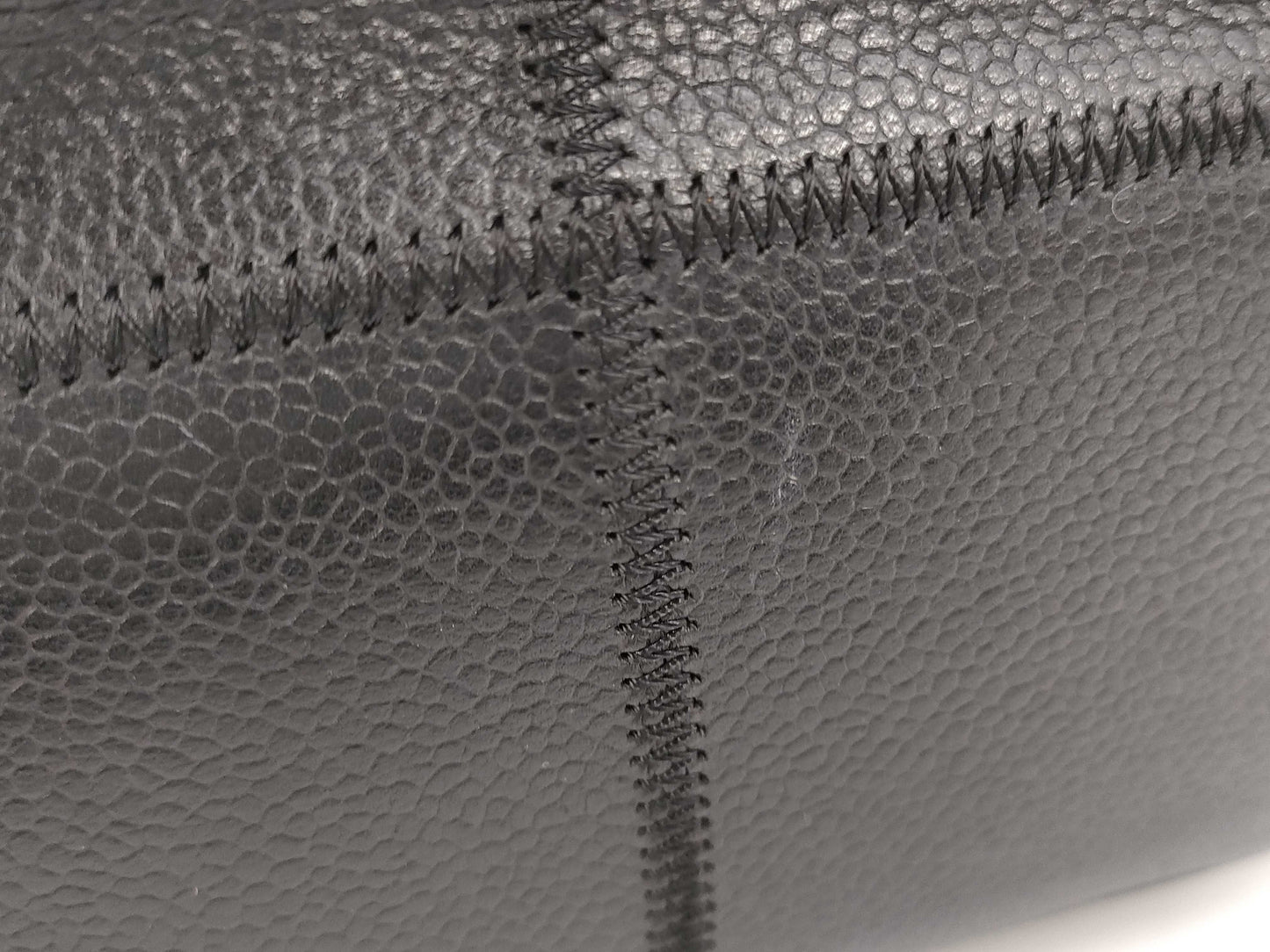 CHANEL Chocolate Bar Handbag Caviar Skin Handbag