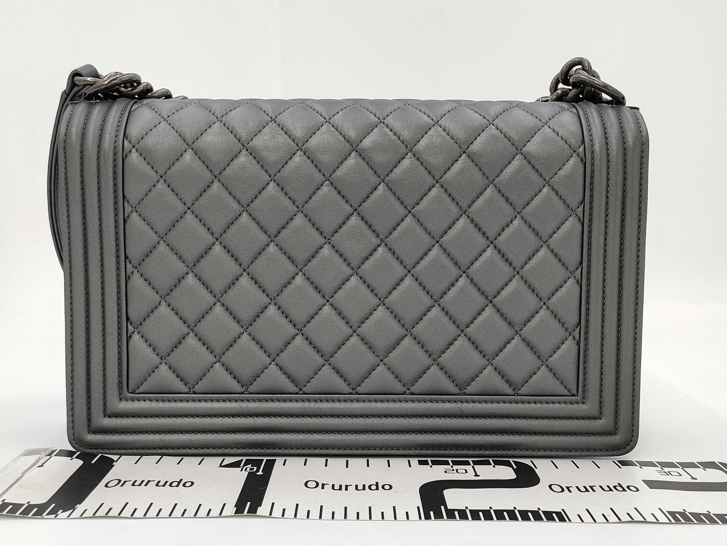 CHANEL Boy Chanel Chain Shoulder Bag in Silver