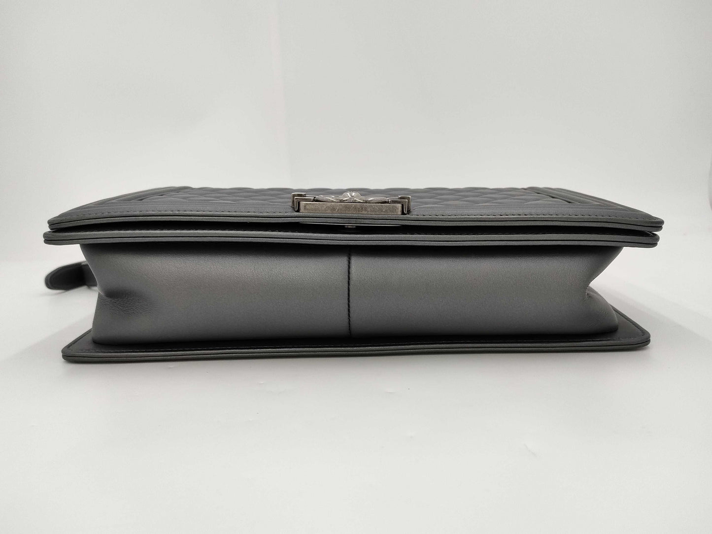 CHANEL Boy Chanel Chain Shoulder Bag in Silver
