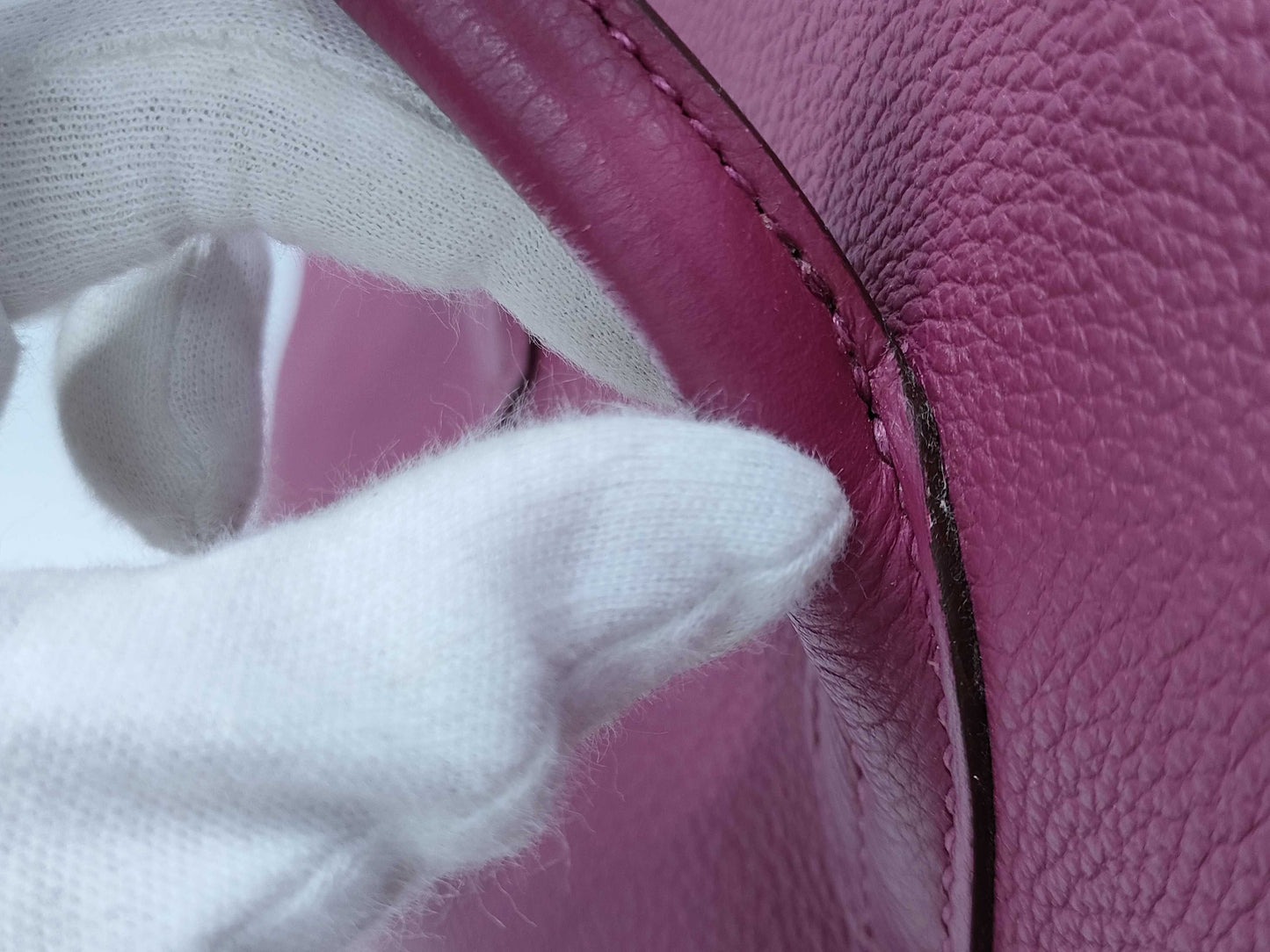 HERMES Birkin 35 Tosca Handbag with Silver Hardware and Togo O Stamp