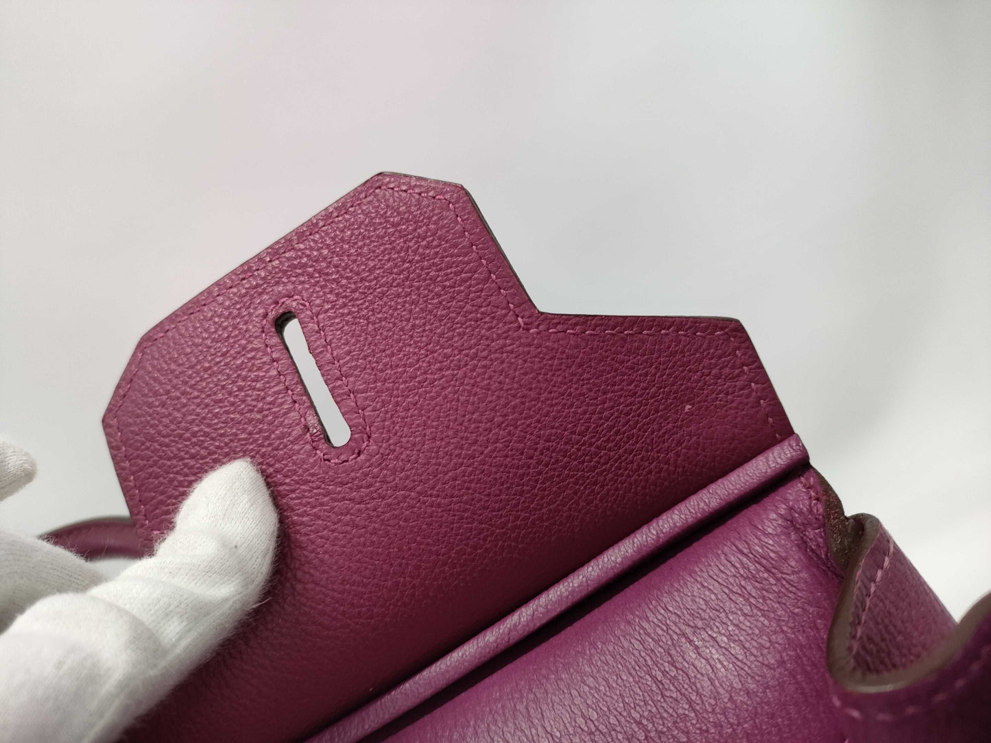 HERMES Birkin 35 Tosca Handbag with Silver Hardware and Togo O Stamp