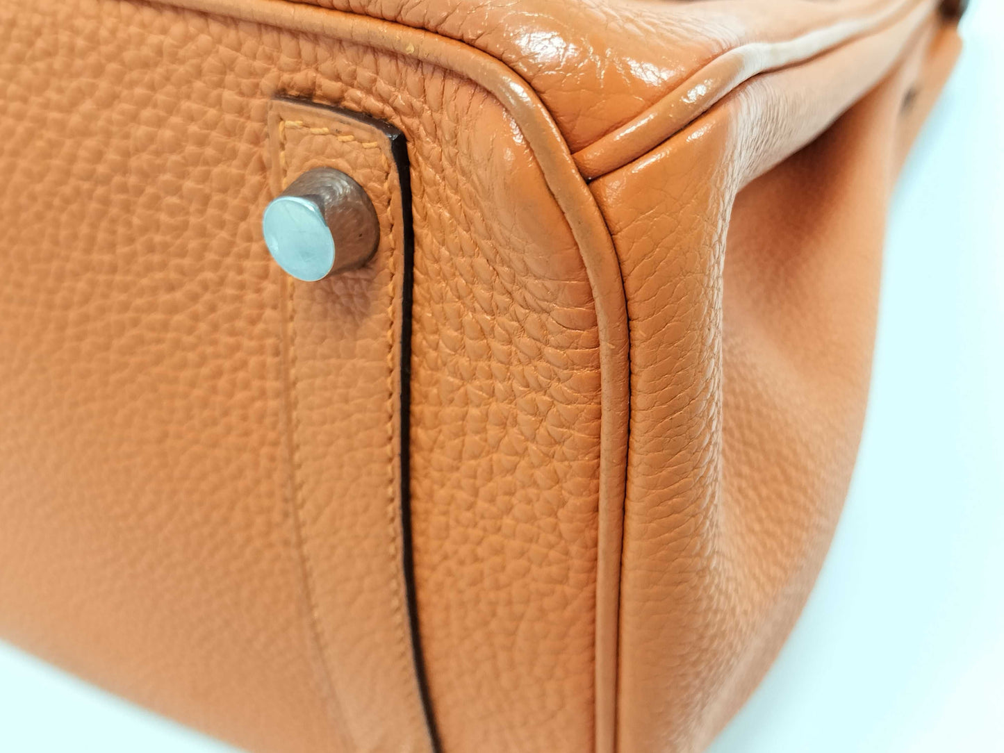 HERMES Birkin 30 Handbag, Potiron, Silver Hardware, Togo Leather, □J Stamped, Handbag