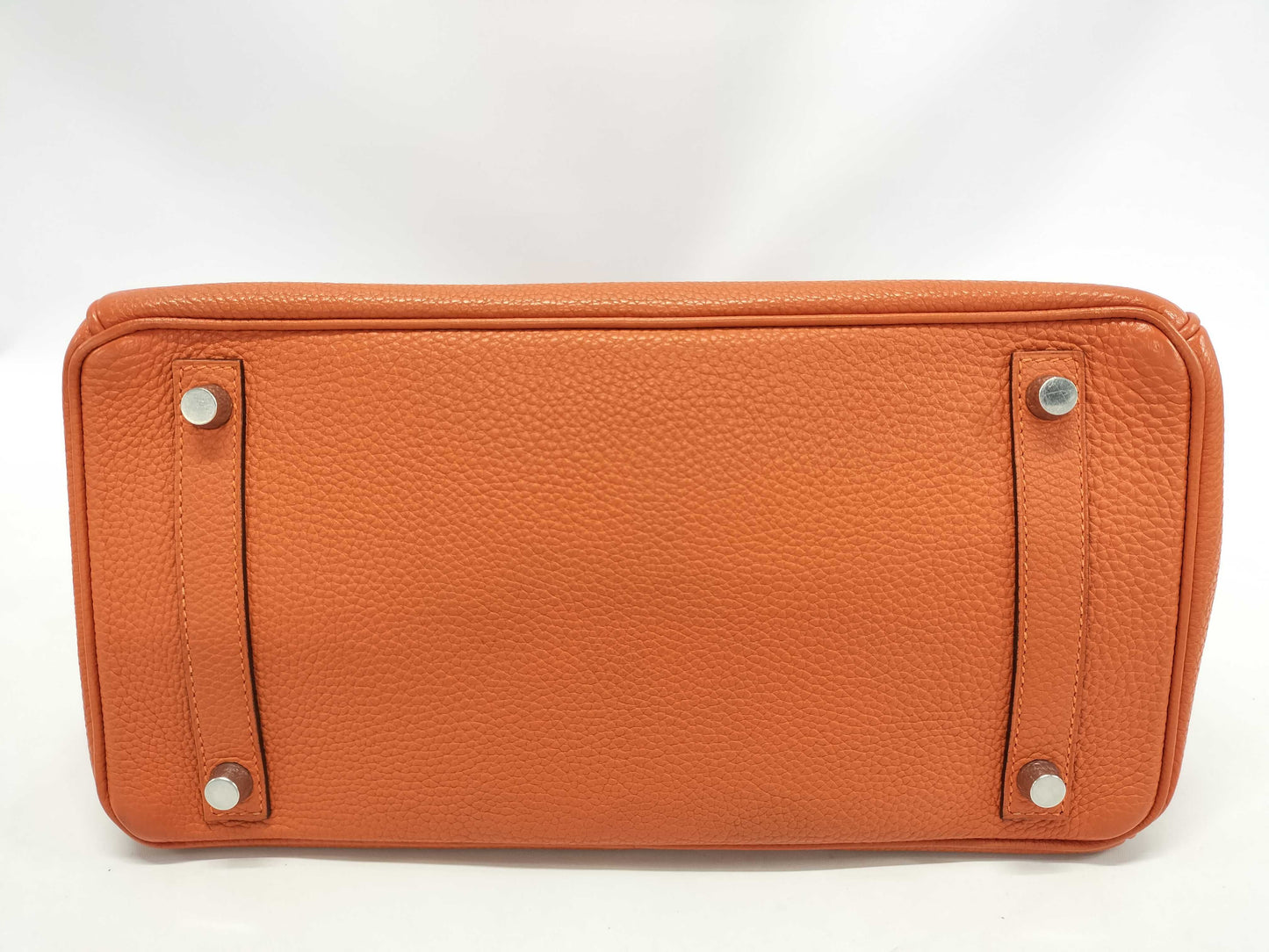 HERMES Birkin 30 Handbag, Potiron, Silver Hardware, Togo Leather, □J Stamped, Handbag