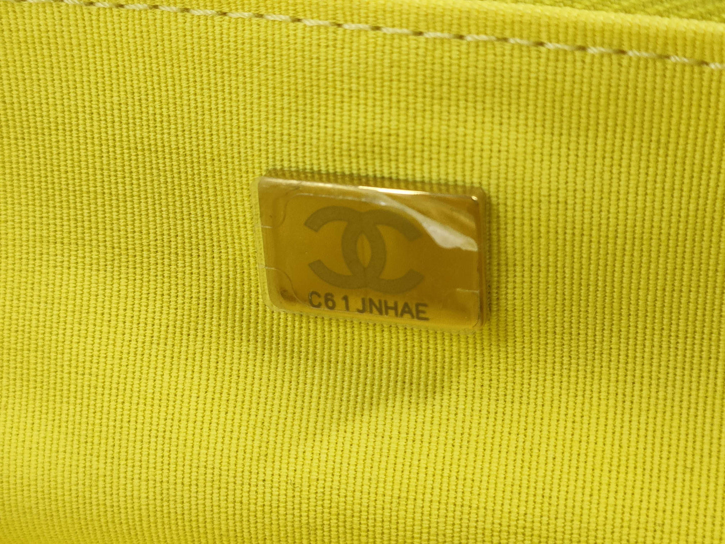 CHANEL CHANEL Vanity Chain Shoulder Bag in Yellow Calfskin with Gold Hardware, C61JNHAE Shoulder Bag
