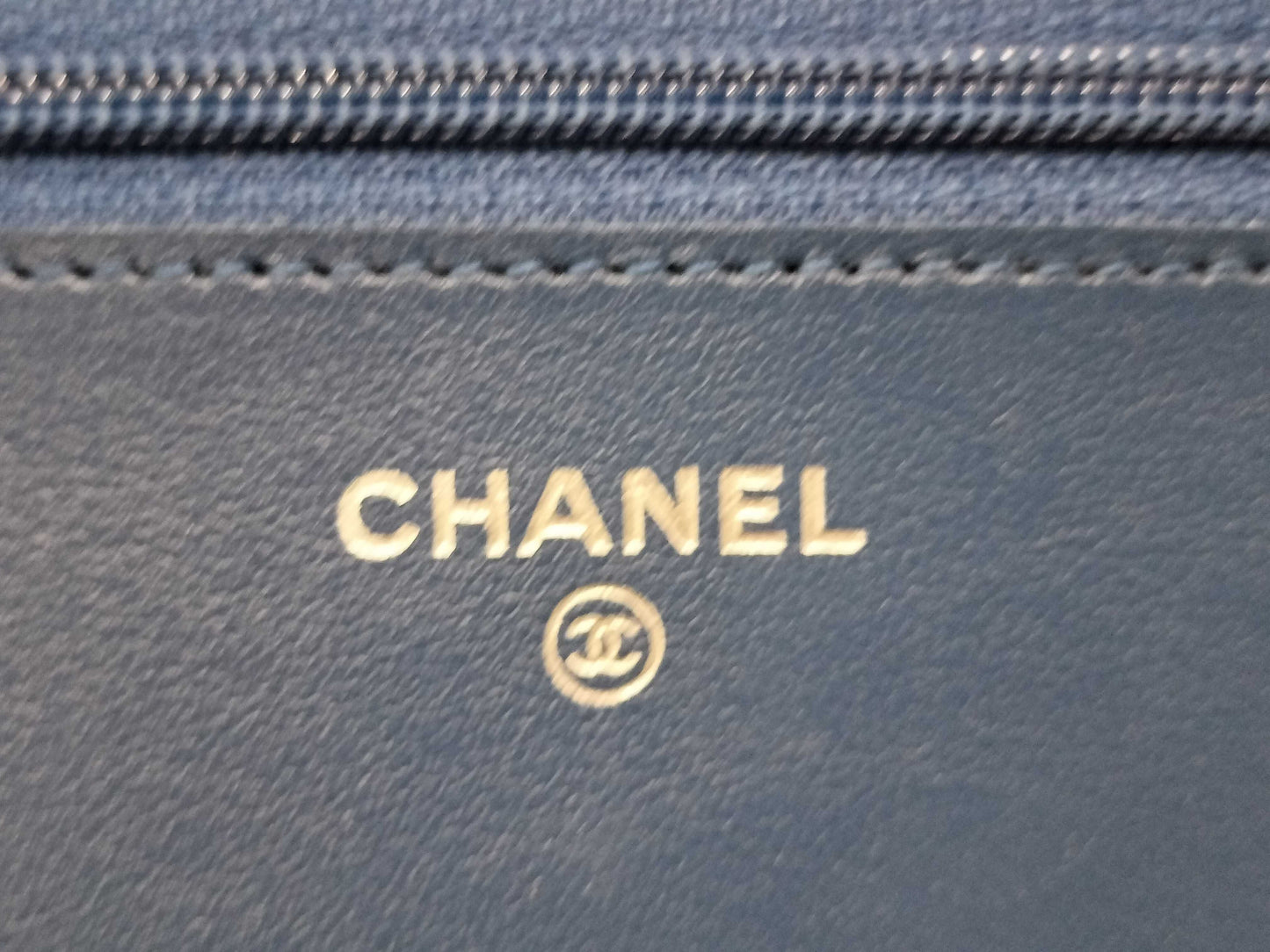 CHANEL Boy Chanel Chain Wallet AP1117 Blue with Silver Hardware and Caviar Leather 29954245 Shoulder Bag