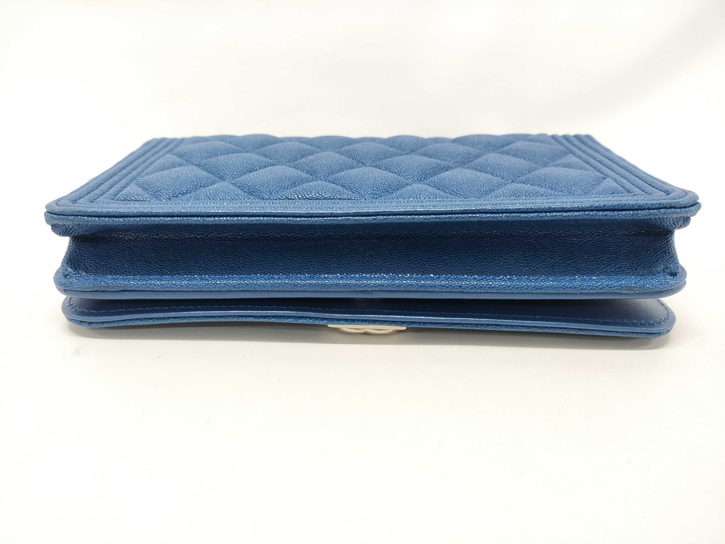 CHANEL Boy Chanel Chain Wallet AP1117 Blue with Silver Hardware and Caviar Leather 29954245 Shoulder Bag